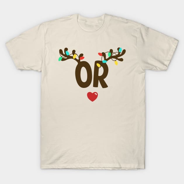 OR Nurse Christmas T-Shirt by JunThara